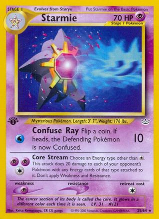 Starmie 025/64/64 - Rare - 1st Edition