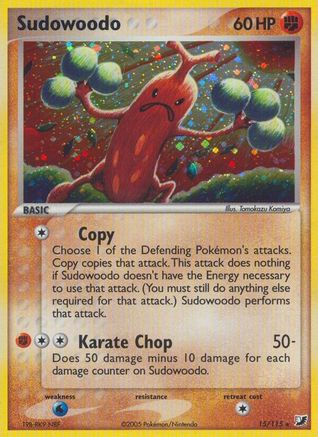 Sudowoodo 015/115 - Holo Rare - Reverse Holofoil
