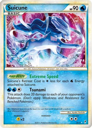 Suicune (Shiny) SL11/95 - Shiny Holo Rare - Holofoil