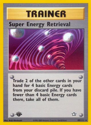 Super Energy Retrieval 089/111/111 - Rare - 1st Edition