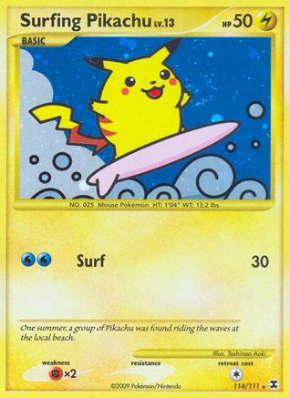 Surfing Pikachu 114/111 - Secret Rare - Holofoil