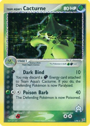 Team Aqua's Cacturne 001/95 - Holo Rare - Holofoil