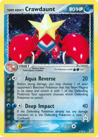 Team Aqua's Crawdaunt 002/95/95 - Holo Rare - Holofoil