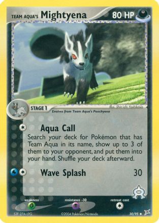 Team Aqua's Mightyena 030/95/95 - Uncommon