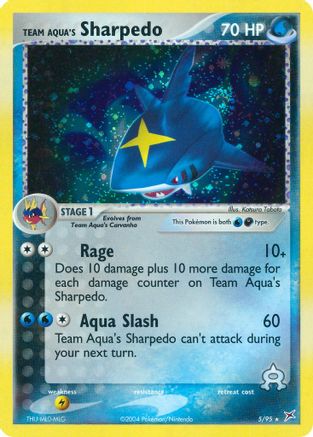 Team Aqua's Sharpedo 005/95/95 - Holo Rare - Holofoil