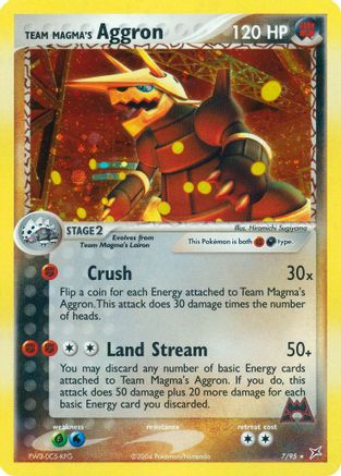 Team Magma's Aggron 007/95/95 - Holo Rare - Holofoil