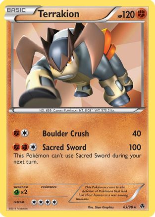 Terrakion 063/98 - Holo Rare - Holofoil