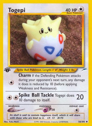 Togepi 056/105/105 - Uncommon - 1st Edition