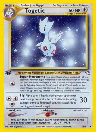 Togetic 016/111/111 - Holo Rare - 1st Edition Holofoil