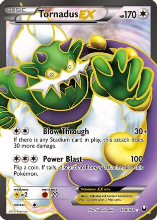 Tornadus EX (108 Full Art) 108/108 - Ultra Rare - Holofoil