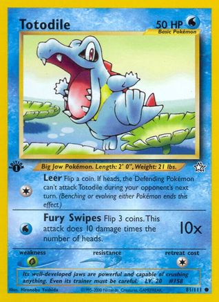Totodile (81) 081/111/111 - Common - 1st Edition