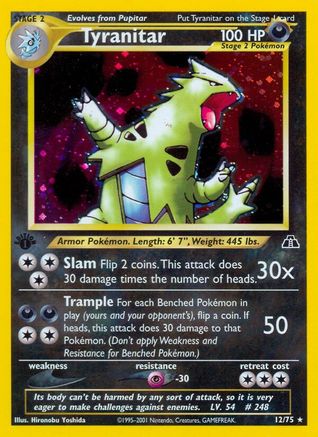 Tyranitar (12) 012/75/75 - Holo Rare - Holofoil