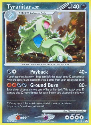 Tyranitar 017/123 - Holo Rare - Holofoil
