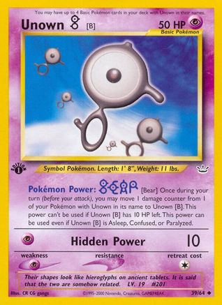 Unown [B] 039/64/64 - Uncommon - Unlimited