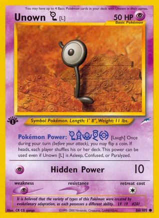 Unown [L] 086/105/105 - Common - Unlimited