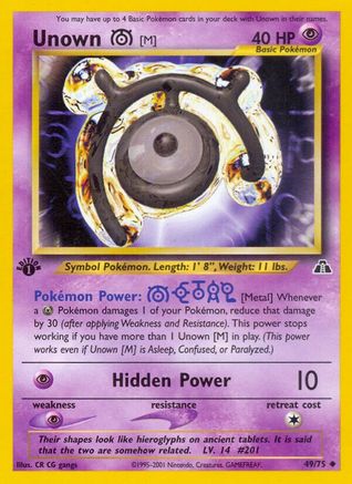 Unown [M] 049/75/75 - Uncommon - Unlimited
