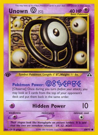 Unown [O] 069/75/75 - Common - 1st Edition