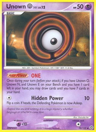 Unown [O] 070/132 - Uncommon