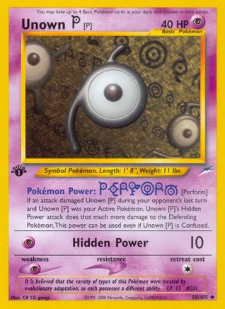 Unown [P] 058/105/105 - Uncommon - Unlimited