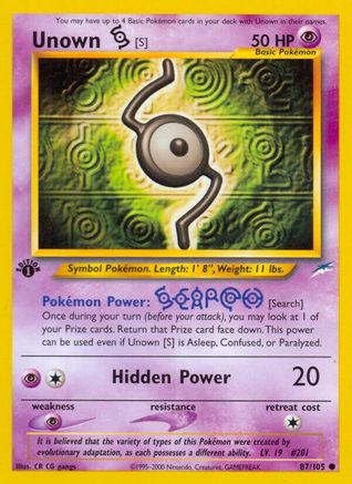 Unown [S] 087/105/105 - Common - Unlimited