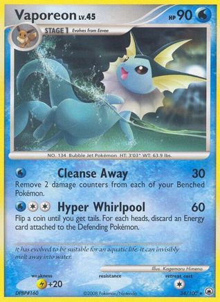 Vaporeon 034/100 - Rare