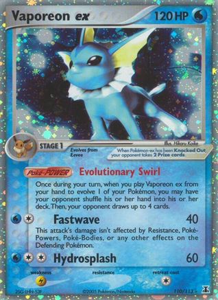 Vaporeon ex 110/113 - Ultra Rare - Holofoil