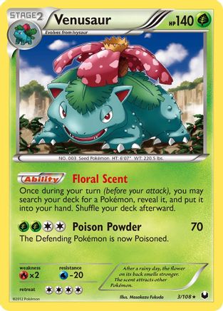 Venusaur 003/108/108 - Holo Rare - Holofoil