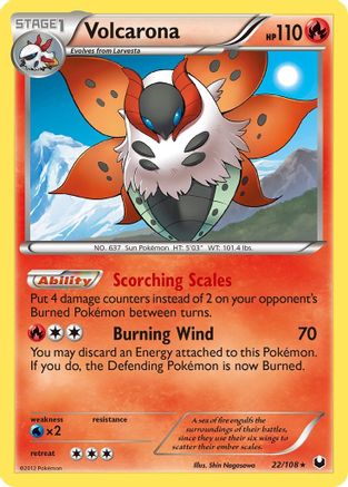 Volcarona 022/108/108 - Holo Rare - Holofoil