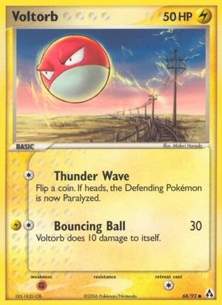 Voltorb 068/92/92 - Common - Reverse Holofoil