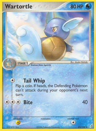 Wartortle 043/100/100 - Uncommon - Reverse Holofoil