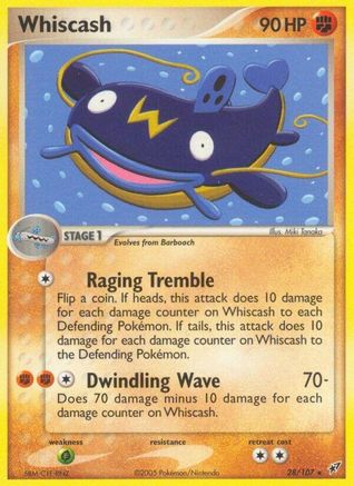Whiscash 028/107 - Rare - Reverse Holofoil