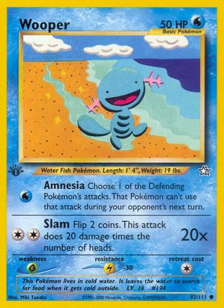 Wooper 082/111/111 - Common - 1st Edition