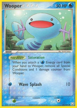 Wooper 081/109/109 - Common - Reverse Holofoil
