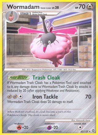 Wormadam Trash Cloak 043/132 - Rare