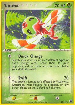 Yanma 028/109 - Rare - Reverse Holofoil