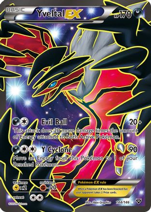 Yveltal EX (144 Full Art) 144/146/146 - Ultra Rare - Holofoil