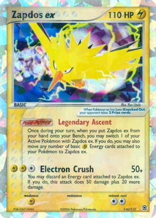 Zapdos ex 116/112 - Secret Rare - Holofoil