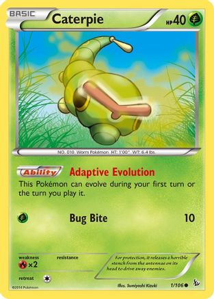 Caterpie 001/106/106 - Common - Reverse Holofoil