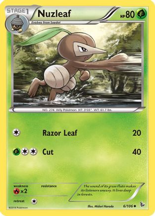 Nuzleaf 006/106 - Uncommon - Reverse Holofoil