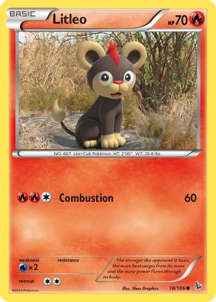 Litleo (18) 018/106 - Common - Reverse Holofoil