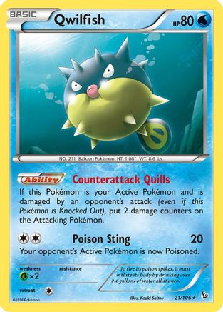 Qwilfish 021/106 - Rare