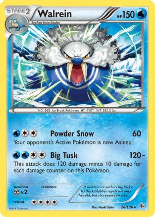 Walrein 026/106 - Rare - Reverse Holofoil