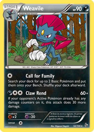 Weavile 052/106 - Rare