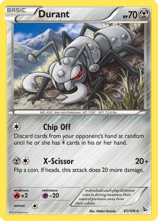Durant 061/106 - Rare - Reverse Holofoil