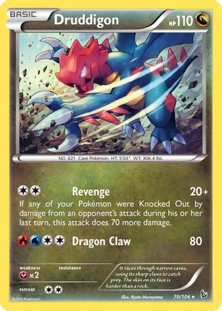Druddigon 070/106/106 - Holo Rare - Reverse Holofoil