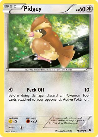 Pidgey 075/106/106 - Common - Reverse Holofoil