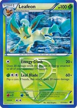 Leafeon 011/116 - Holo Rare - Holofoil