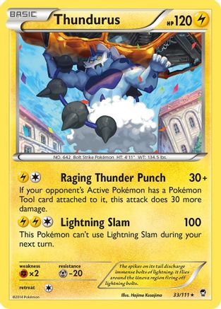 Thundurus 033/111 - Rare - Reverse Holofoil