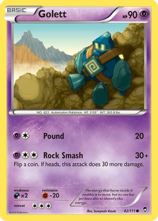 Golett 042/111 - Common - Reverse Holofoil