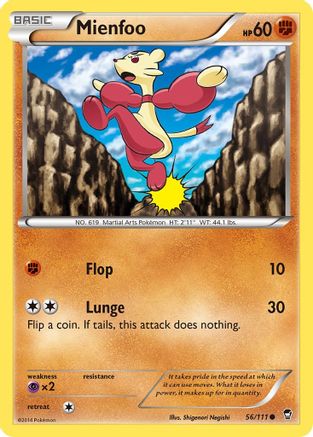 Mienfoo 056/111 - Common - Reverse Holofoil